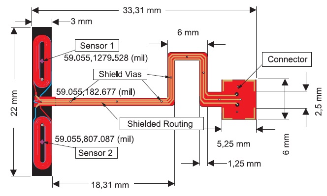 Пример конструкции сдвоенного сенсора